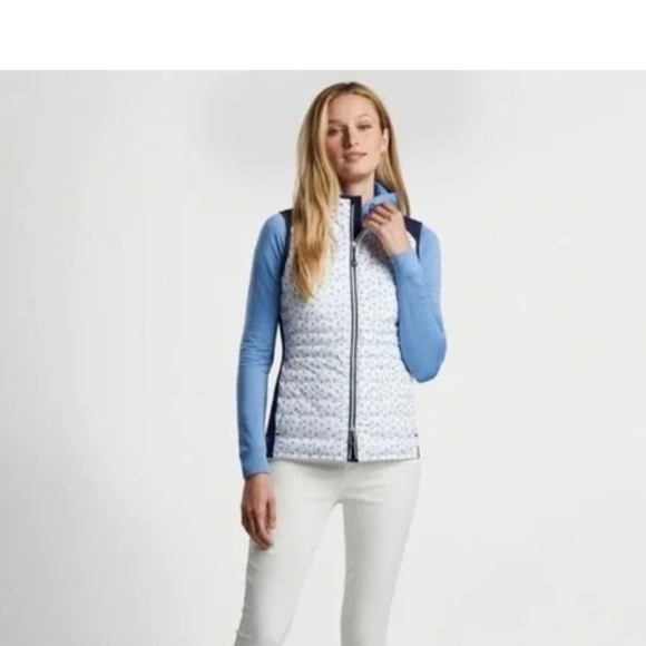 Peter Millar Fuse Tossed Paisley Hybrid Vest - Insulated - Picture 2 of 6